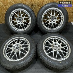 良品 20系NX 10系RX等に ブリヂストン スタッドレスセット! ブリザック DM-V3 235/60R18 weds デルモア 18インチ×7.5 +36 5H 114.3 ●002