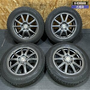 ノア VOXY アクセラ MAZDA3 プリウスα等 205/60R16 ダンロップWM01 スタッドレスタイヤ 16インチ ホイール 6.5J+48 5H114.3 ガンメタ 002