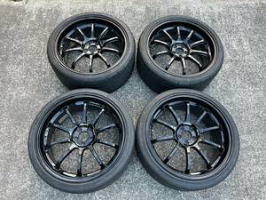 アドバン RS-DF PCD100 5H 19インチ 8.5J 38 ブラック　265/30/R19 235/35/R19