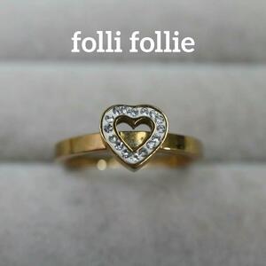 [ анонимность рассылка ] Folli Follie кольцо кольцо 10 номер Gold Heart 