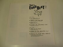 見本盤 帯付LP 『ザッツ・ユーロビート VOL.2』 THAT'S EURO BEAT VOL.2　(Z17)　_画像4