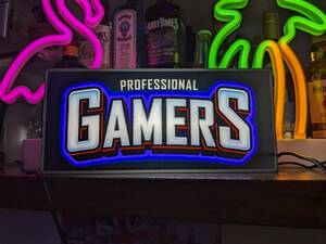 アメリカン ゲーム ゲームセンター ゲームルーム Eスポーツ ゲーマー GAME サイン 照明 看板 置物 雑貨 LED ライトBOX 電飾看板 電光看板