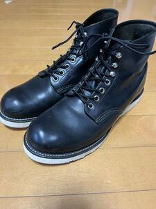 RED WING★レッドウィング 8165★アイリッシュセッター プレーントウ★US 9 27.0cmワイズD★黒 美品！