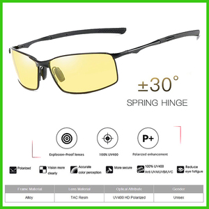  free shipping : Anne anti g rare UV 400: yellow nighttime driving *HD polarized light hard coat alloy frame / sports sunglasses driving goggle 