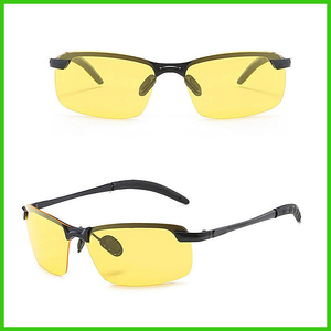  anti g rare UV400 yellow yellow *HD polarized light hard coat alloy frame : black / sport driving goggle * sunglasses * nighttime driving 