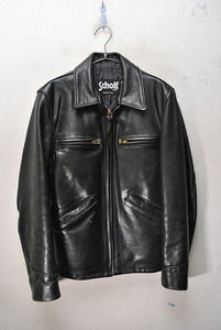 Schott SINGLE LEATHER JACKET Schott / single leather jacket / rider's jacket / black /34