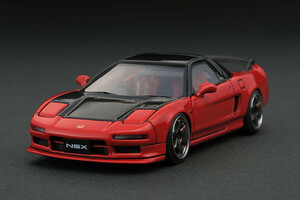 ignition model イグニッションモデル IG0934 1/43 Honda NSX(NA1)Red カーボンボンネット・18インチワイドホイール装着 開封品 当時物