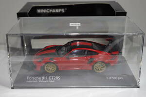 ☆レア500台限定未開封☆PMA 1/43 ポルシェPorsche 911(991.2) GT2RS Weissach Paket 2018　Red ☆231116