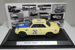 ☆送料無料・超レア☆Q-MODEL 1/43 トヨタTOYOTA 1600GT 1969 JAF-GP #26 高橋 晴邦号 総合3位☆231213