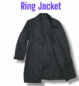 Ring Jacket カシミア混ウール 1枚仕立てチェスターコート サイズ50 日本製