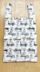 ◆STUSSY エコバッグ 白 ホワイト ステューシー ショッパー バッグ グッズ◆