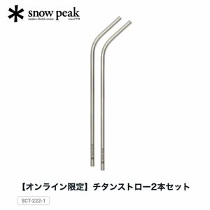 【限定！新品未開封】snowpeak スノーピーク　チタンストロー　2本SET