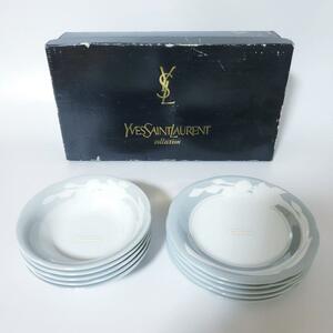 【新品】Yves Saint Laurent YSL イヴ・サンローラン シチューセット 皿 プレート 10枚 外箱付【k349】