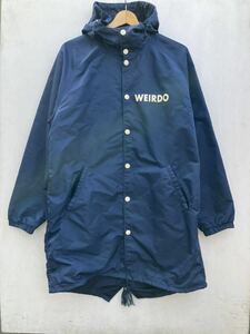 WEIRDO ウィアード Sig Rain Parka WRD-18-SS-01 シグレインパーカー ナイロンジャケット 18SS プリント ネイビー 紺 L