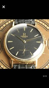 ★エルメス★HERMES 1950-60年代　エルメス 18KGP 手巻き 腕時計 アンティーク ヴィンテージ 