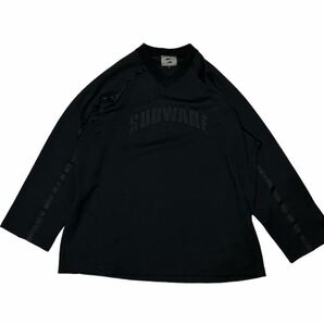 subware hockey shirts サブウェア 希少 初期 アーカイブ archive ホッケーシャツ ゲームシャツ Black ブラック サイズL ラグラン仕様の画像1