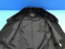10【 LOBJIE 】ロングコート カシミア40％ 9号 ファー付き 洋服 防寒 ファッション 100_画像5