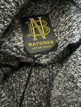 バトナー ハイネック ニット ウール 杢グレー サイズ2 BATONER 22AW タグ付き セーター _画像4