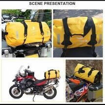 オートバイ防水テールバッグ旅行屋外ドライ荷物ロールパックバッグ 40L バイク荷物バックパックオートバイシートバッグ_画像1