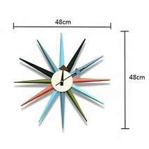 壁掛け 時計 電波時計 静か 静音 スイープ秒針 掛け時計 北欧 連続 秒針 見やすい 音がしない かわいい 壁掛け 時計 ☆6色選択/1点_画像9