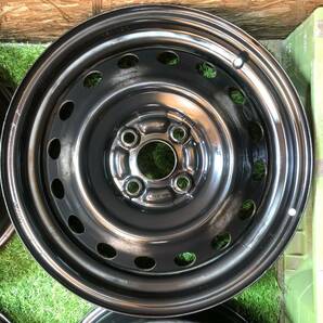 鉄チンホイール 15inch 5j＋35 PCD100 4穴 軽自動車 鉄 スチール ホイールの画像6