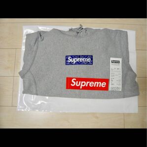 【 Gray 】19aw Bandana Box Logo Hooded Sweatshirt bogo ボゴ ボックスロゴ