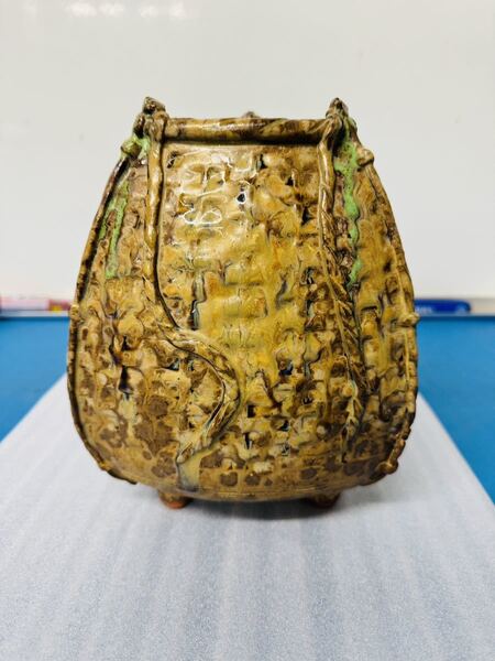 全国配送無料!ツボ 花瓶 陶器 飾り物 置き物 花入 ビンテージ アンティーク インテリア