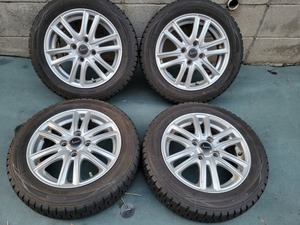 ■軽自動車用■ARREEST アルミホイール 14X4.5J 4X100 ET:45 ハブ径約65㎜ 155/65R14 スタッドレスタイヤはおまけです■