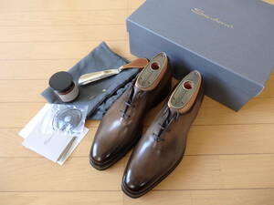 ☆新品！ 最高峰！ サントーニ Santoni リミテッドエディション Limited Edition ホールカット 付属品完備 71/2サイズ DBR☆