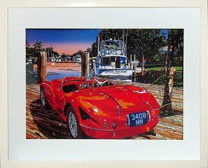 Art hand Auction [Reproduction] Nouveau Hideto Suzuki Art contemporain encadré tenture murale peinture intérieur photo 53x43 cm affiche d'art Offset voiture américaine voiture américaine Miami, Ouvrages d'art, Peinture, autres