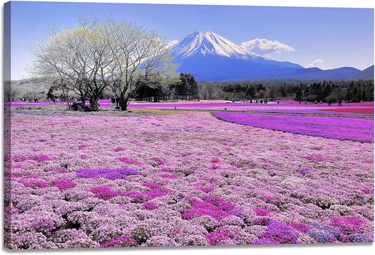 富士山木框壁挂帆布画新现代艺术帆布画 60x40 厘米艺术面板室内艺术海报图片, 艺术品, 绘画, 其他的