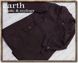 ☆earth music&ecology　アースミュージックアンドエコロジー　ハリスツイードコート　濃茶☆