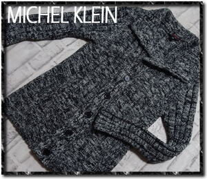 ★MICHEL KLEIN homme　ミッシェルクランオム　ニットカーディガン　黒★