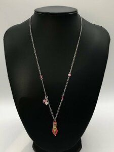 #[YS-1] Anna Sui ANNASUI necklace # pumps charm attaching red series × gold group color stone attaching top 2cm[ including in a package possibility commodity ]K#