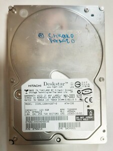 【動作品 チェック済】3.5インチ内蔵 HITACHI Diskstar 120GB 7200rpm IC35L120AVV207-0 3.5inch IDE IDEコネクタ Ultra ATA ④