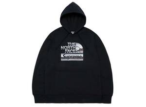 未使用 Supreme/The North Face Metallic Logo Hooded Sweatshirt メタリックロゴプルオーバーパーカー サイズL ブラック