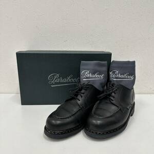 ⑫Paraboot パラブーツ CHAMBORD シャンボード レザーシューズ Uチップ black ブラック UK5 24〜24.5cm 710709 NOIR