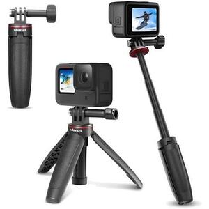 ULANZI 自撮り棒 アクションカメラアクセサリー セルカ棒 スマホ 三脚 3段伸縮 用三脚スタンドDJI OSMO ACTION/OSMO POCKET用