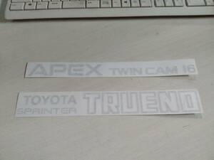 トヨタ AE86 トレノ TRUENO APEX TWIN CAM リアゲート ステッカー