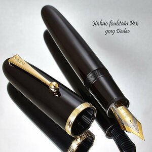 ◆●万年筆【JINHAO/金豪】Dadao 9019 極太軸 ブラック 黒 アクリル軸 ラージサイズ 存在感 迫力 風格 超大型 M 中字 新品 /JH156BK