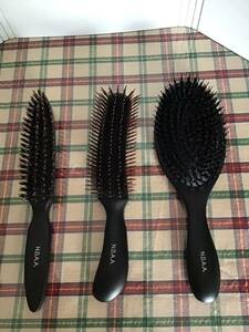  hair brush set NBAA hair brush brush up style b lashing beauty . Barber . black 3 pcs set beautiful goods 