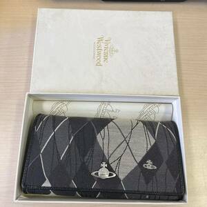 【T1206】Vivienne Westwood ヴィヴィアンウエストウッド 長財布 ブラック ラウンドファスナー 保存箱有り