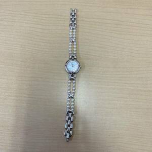 【TS1128】 LZ リズ 腕時計 LZ-110 レディース腕時計 クオーツ 不動品 パール？ シルバーカラー キズあり 汚れあり