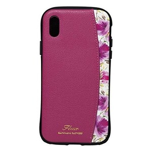 【在庫処分】 NATURAL design iPhoneX Xs (5.8インチ) ケース FLEUR MAGENTA マゼンタ 衝撃吸収 耐衝撃 カードポケット付 iP8-FLEP07