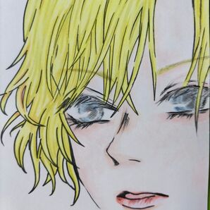 手描きイラスト オリジナル 少年 金髪
