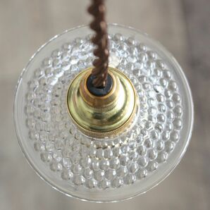 フランス オールドバカラ ガラス 小さな吊下げランプ10 アンティーク ミニ シャンデリア ペンダントライト シェードの画像8