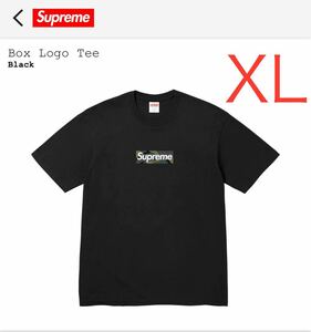 【新品未使用】Supreme Box Logo Tee Black XLarge シュプリーム ブラック XLサイズ ボックス ロゴ Tシャツ 23AW ブラック 黒 カモ 迷彩