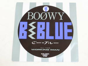 BOOWY ボウイ EPレコード B・BLUE ビー・ブルー / Working Man ステッカー付き