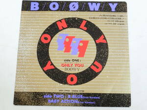 BOOWY ボウイ EPレコード Only You オンリー・ユー / B-Blue / Baby Action ステッカー付き