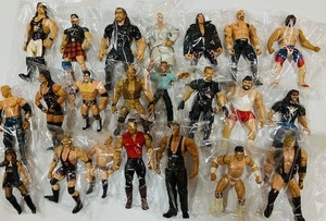 希少　絶版　お宝出品　 WWE　WCW　新日本　全日本　ポールオンドーフ　ロディパイパー他　アクションフィギュア22体セット　極美品